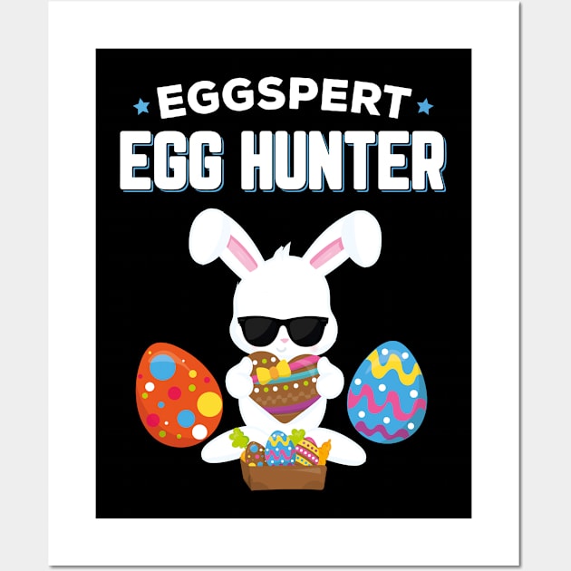 Eggspert Egg Hunter Funny Easter Wall Art by trendingoriginals